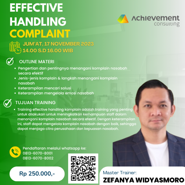 Effective Handling Complaint